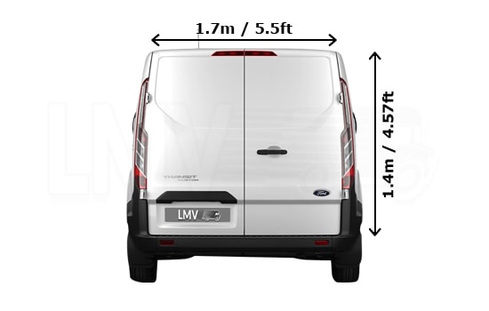 Medium Van - Back View Dimension